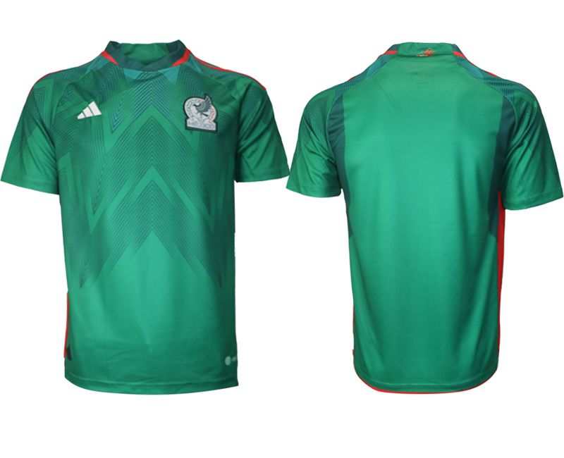 Men 2022 World Cup National Team Mexico home aaa version green blank Soccer Jerseys->mexico jersey->Soccer Country Jersey